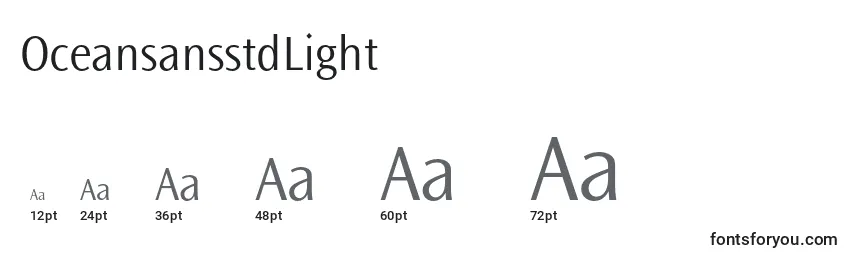 OceansansstdLight Font Sizes