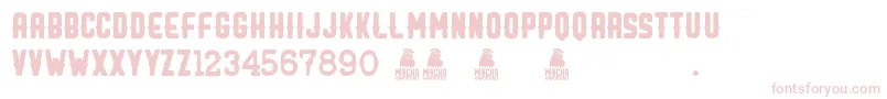 Macho Font – Pink Fonts on White Background