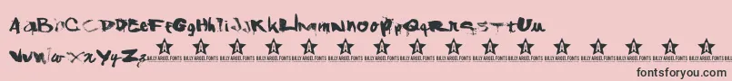 Shanked Font – Black Fonts on Pink Background