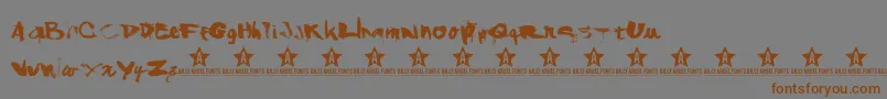 Shanked Font – Brown Fonts on Gray Background