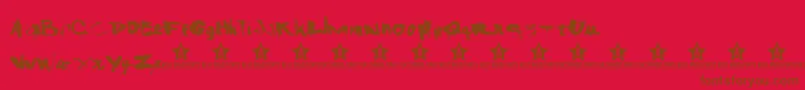 Shanked Font – Brown Fonts on Red Background
