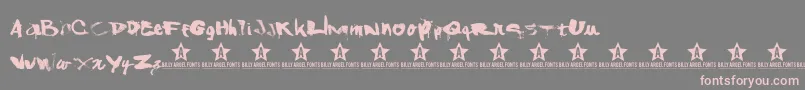 Shanked Font – Pink Fonts on Gray Background