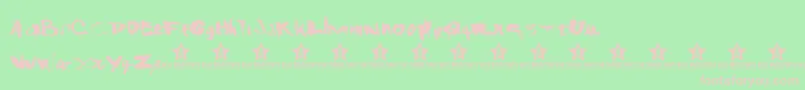 Shanked Font – Pink Fonts on Green Background