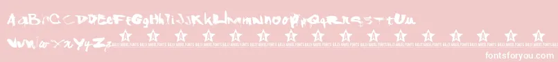 Shanked Font – White Fonts on Pink Background
