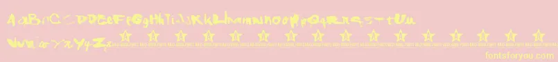 Shanked Font – Yellow Fonts on Pink Background