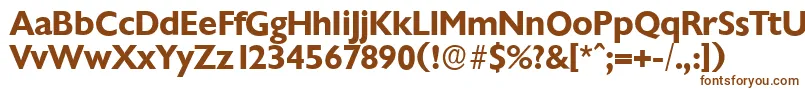 Шрифт ChantillyserialBold – коричневые шрифты на белом фоне