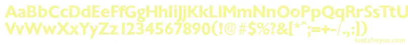 ChantillyserialBold-fontti – keltaiset fontit