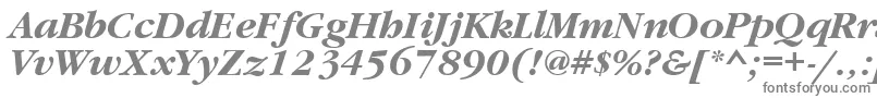 フォントGaramondettBolditalic – 白い背景に灰色の文字