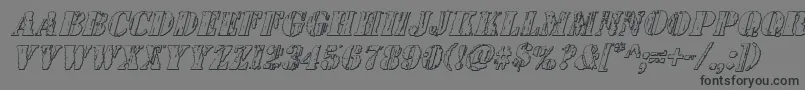 Wetworks3Dital Font – Black Fonts on Gray Background