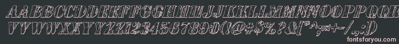 Wetworks3Dital Font – Pink Fonts on Black Background