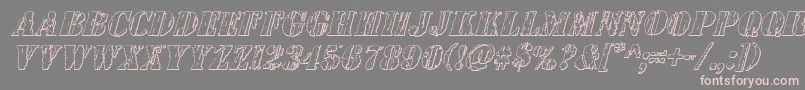 Wetworks3Dital Font – Pink Fonts on Gray Background