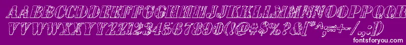 Wetworks3Dital Font – White Fonts on Purple Background