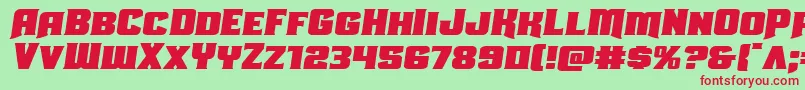 Uniongrayexpandsemital Font – Red Fonts on Green Background