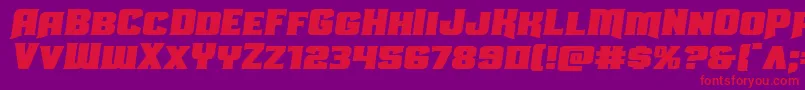 Uniongrayexpandsemital Font – Red Fonts on Purple Background