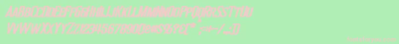 InquisitorBoldItalic Font – Pink Fonts on Green Background