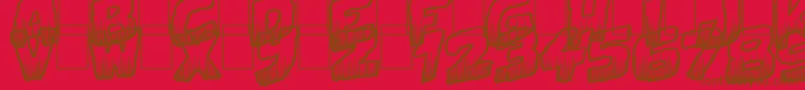 SwampDeath-Schriftart – Braune Schriften auf rotem Hintergrund