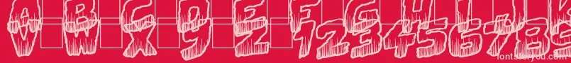SwampDeath Font – Pink Fonts on Red Background