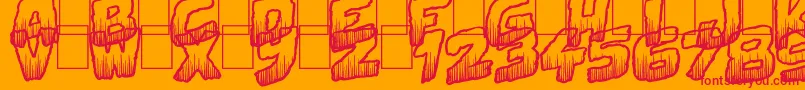 SwampDeath Font – Red Fonts on Orange Background