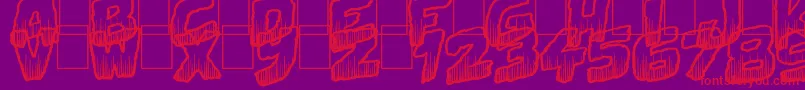 フォントSwampDeath – 紫の背景に赤い文字
