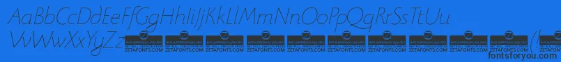 BeatrixantiquaThinitalicTrial Font – Black Fonts on Blue Background