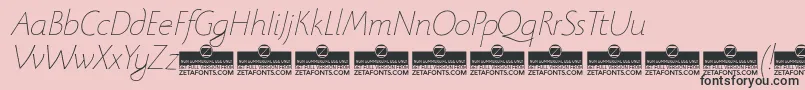 BeatrixantiquaThinitalicTrial Font – Black Fonts on Pink Background