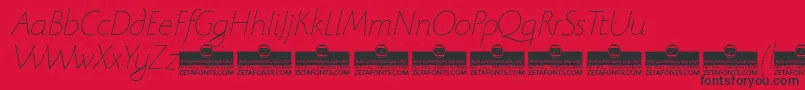 BeatrixantiquaThinitalicTrial Font – Black Fonts on Red Background