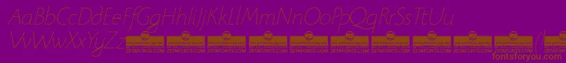 BeatrixantiquaThinitalicTrial Font – Brown Fonts on Purple Background