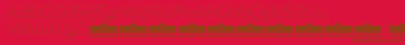 BeatrixantiquaThinitalicTrial Font – Brown Fonts on Red Background