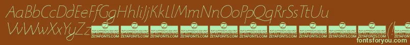 BeatrixantiquaThinitalicTrial Font – Green Fonts on Brown Background