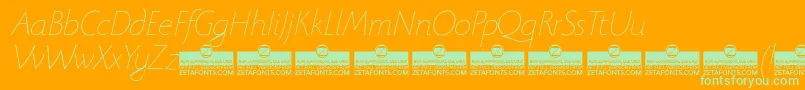 BeatrixantiquaThinitalicTrial Font – Green Fonts on Orange Background