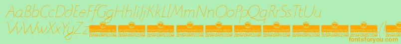 BeatrixantiquaThinitalicTrial Font – Orange Fonts on Green Background