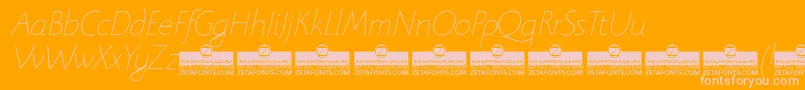 Шрифт BeatrixantiquaThinitalicTrial – розовые шрифты на оранжевом фоне
