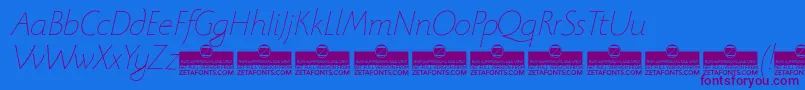 BeatrixantiquaThinitalicTrial Font – Purple Fonts on Blue Background