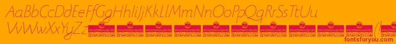 BeatrixantiquaThinitalicTrial Font – Red Fonts on Orange Background