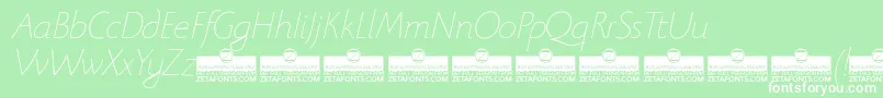 BeatrixantiquaThinitalicTrial Font – White Fonts on Green Background