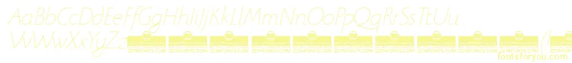 BeatrixantiquaThinitalicTrial Font – Yellow Fonts on White Background