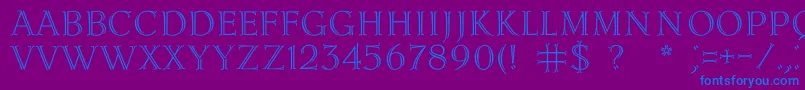 Шрифт Lidiac – синие шрифты на фиолетовом фоне