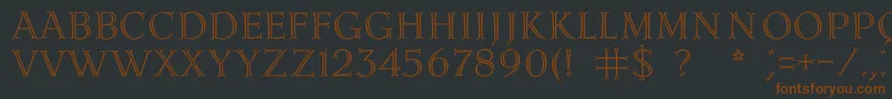 Шрифт Lidiac – коричневые шрифты на чёрном фоне