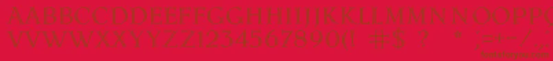 Lidiac Font – Brown Fonts on Red Background