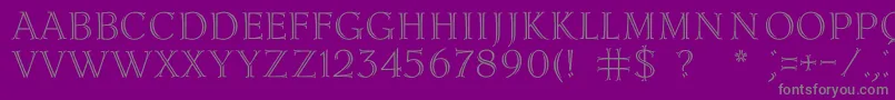 Lidiac-Schriftart – Graue Schriften auf violettem Hintergrund