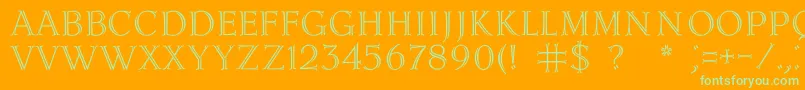 Lidiac Font – Green Fonts on Orange Background