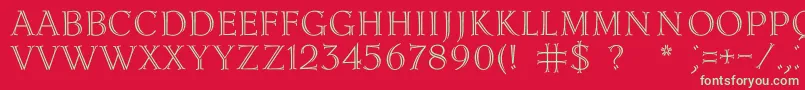 Lidiac Font – Green Fonts on Red Background