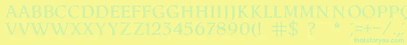 Lidiac Font – Green Fonts on Yellow Background