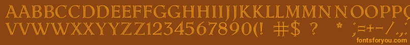 Lidiac Font – Orange Fonts on Brown Background