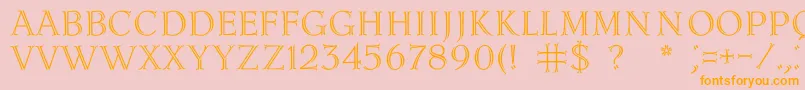 Lidiac Font – Orange Fonts on Pink Background