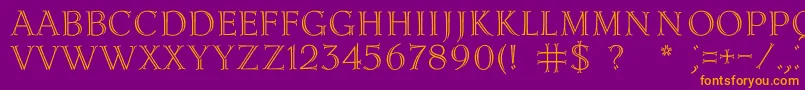 Lidiac Font – Orange Fonts on Purple Background
