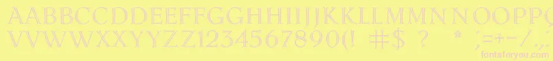 Lidiac Font – Pink Fonts on Yellow Background