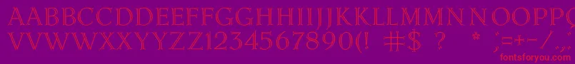 Lidiac Font – Red Fonts on Purple Background