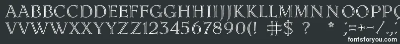 Lidiac-fontti – valkoiset fontit
