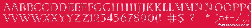 Lidiac Font – White Fonts on Red Background